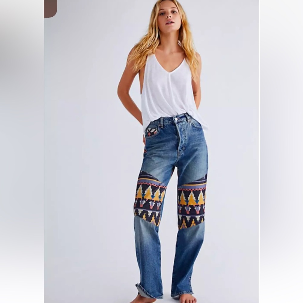 Free people‎ Rocky Mountain Straight Leg Jeans denim jeans 26